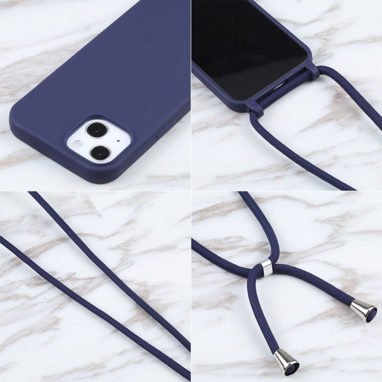 For iPhone 13 Pro Candy Colors TPU Protective Case with Lanyard (Dark Blue) - free shipping - PMC TechLife - Order now!