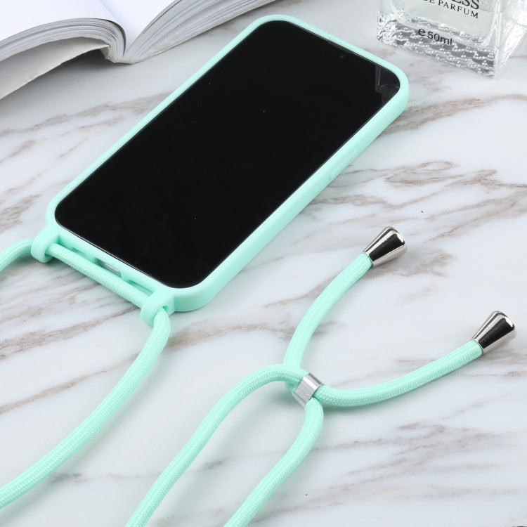 For iPhone 13 Pro Candy Colors TPU Protective Case with Lanyard (Mint Green) - free shipping - PMC TechLife - Order now!
