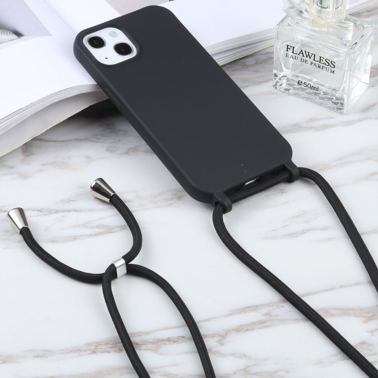 For iPhone 13 Pro Max Candy Colors TPU Protective Case with Lanyard (Black) - free shipping - PMC TechLife - Order now!
