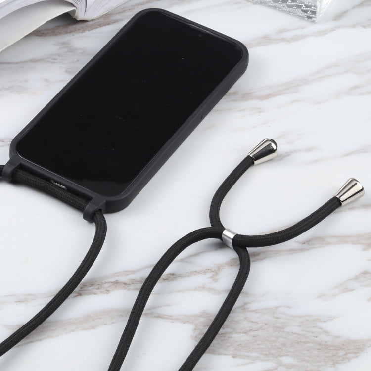 For iPhone 13 Pro Max Candy Colors TPU Protective Case with Lanyard (Black) - free shipping - PMC TechLife - Order now!