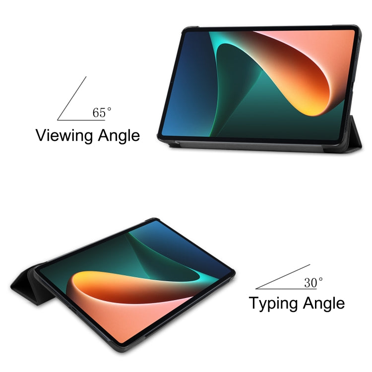 For Xiaomi Pad 5 Custer Texture Horizontal Flip Leather Case with Three-folding Holder & Sleep / Wake-up Function(Black) - free shipping - PMC TechLife - Order now!