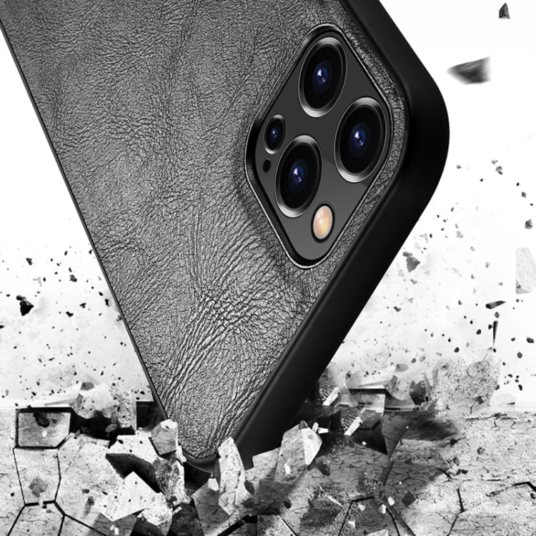 For iPhone 13 SULADA Shockproof TPU + Handmade Leather Protective Case(Brown) - free shipping - PMC TechLife - Order now!