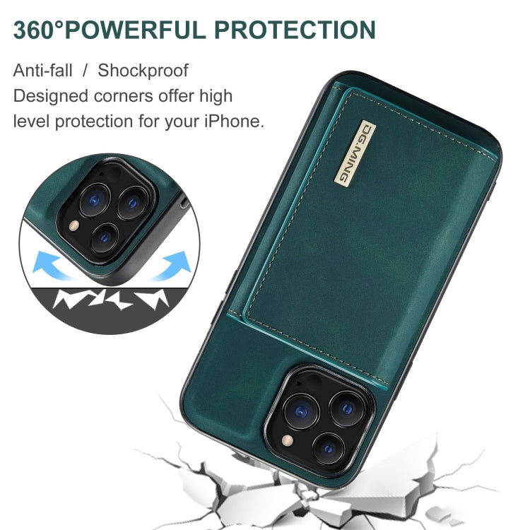 For iPhone 13 Pro Max DG.MING M1 Series 3-Fold Multi Card Wallet Shockproof Case with Holder Function (Green) - iPhone 13 Pro Max Cases by DG.MING | Online Shopping South Africa | PMC TechLife | Buy Now Pay Later Mobicred
