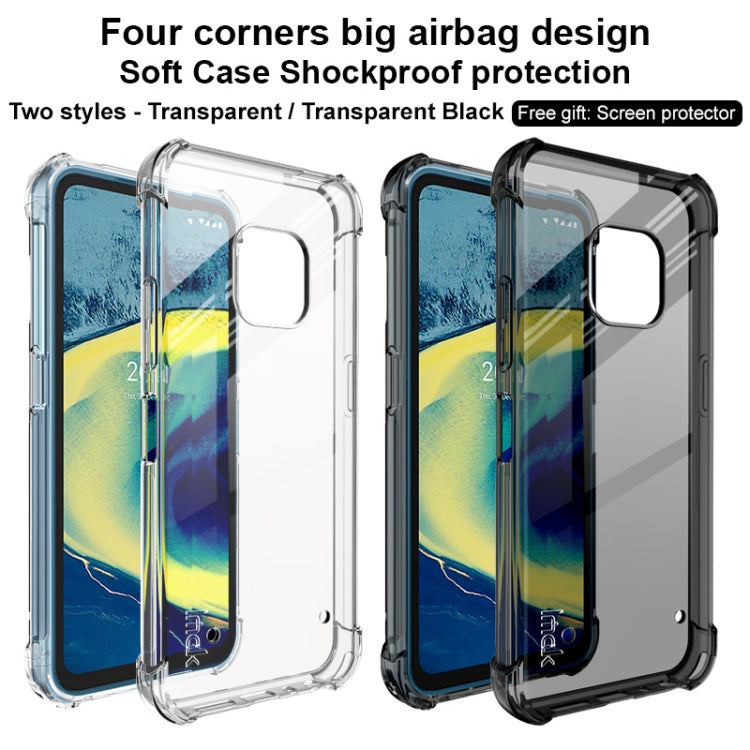 For Nokia XR20 IMAK All-inclusive Shockproof Airbag TPU Case with Screen Protector(Transparent) - Nokia Cases by imak | Online Shopping South Africa | PMC TechLife | Buy Now Pay Later Mobicred