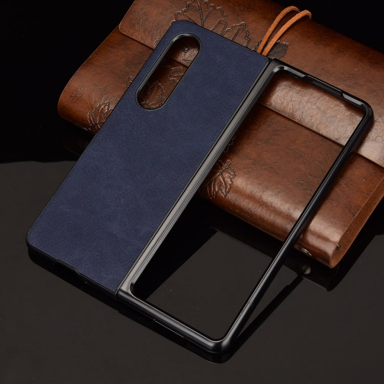 For Samsung Galaxy Z Fold3 5G Shockproof Sheep Skin PC + PU + TPU Case(Blue) - free shipping - PMC TechLife - Order now!