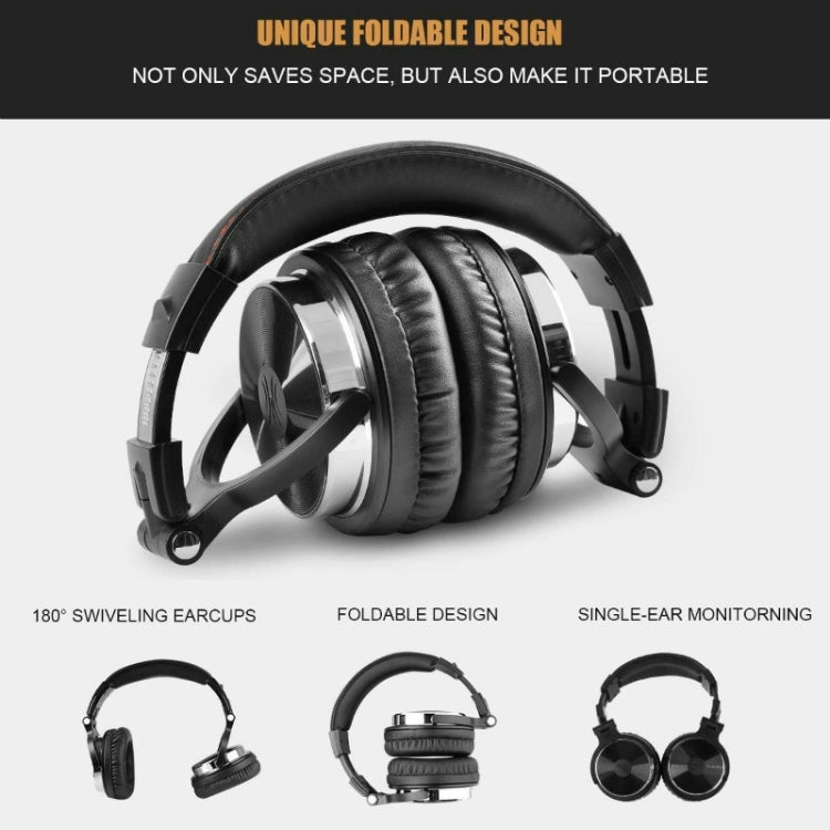 OneOdio Pro-10 Head-mounted Noise Reduction Wired Headphone with Microphone, Color:Grey Blue - free shipping - PMC TechLife - Order now!