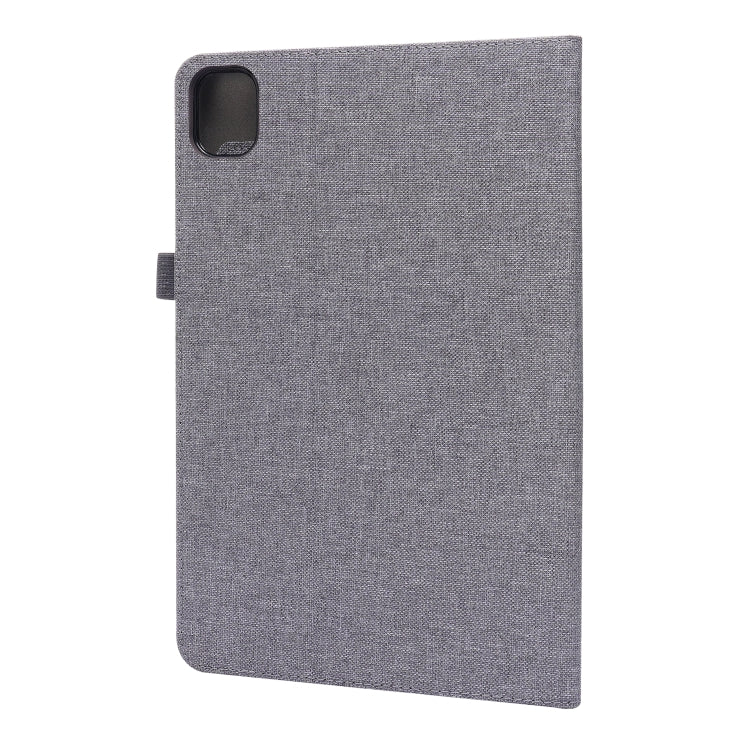 For Xiaomi Pad 5 / 5 Pro Horizontal Flip TPU + Fabric PU Leather Protective Case with Name Card Clip(Grey) - free shipping - PMC TechLife - Order now!
