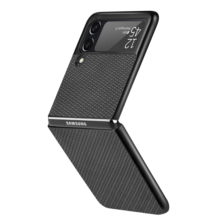 For Samsung Galaxy Z Flip3 5G Cross Pattern Slim PC Protective Case(Black) - free shipping - PMC TechLife - Order now!
