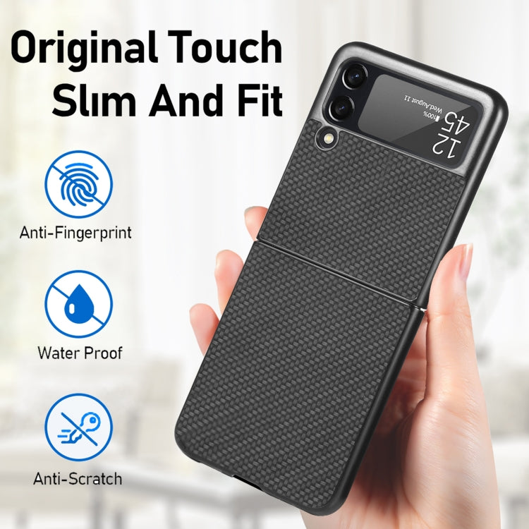 For Samsung Galaxy Z Flip3 5G Cross Pattern Slim PC Protective Case(Black) - free shipping - PMC TechLife - Order now!