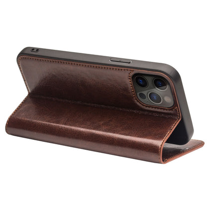 For iPhone 13 Pro Max QIALINO Horizontal Flip Leather Case with Holder & Card Slots & Wallet (Brown) - iPhone 13 Pro Max Cases by QIALINO | Online Shopping South Africa | PMC Jewellery | Buy Now Pay Later Mobicred