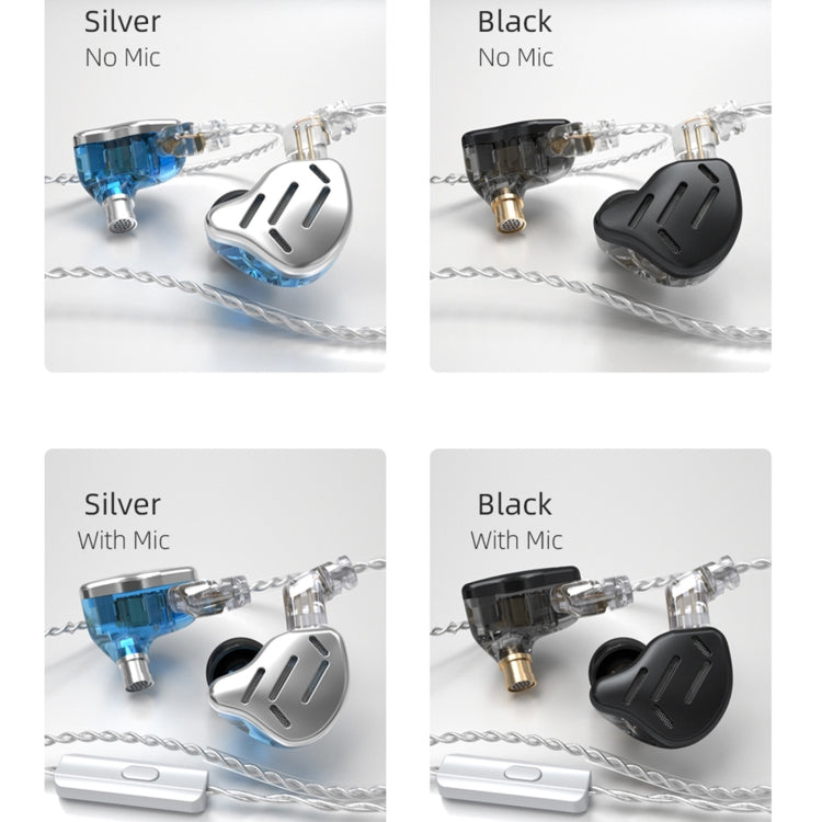 KZ ZAX 16-unit Ring Iron Sport Gaming In-ear Wired Earphone, Standard Version(Silver) - free shipping - PMC TechLife - Order now!