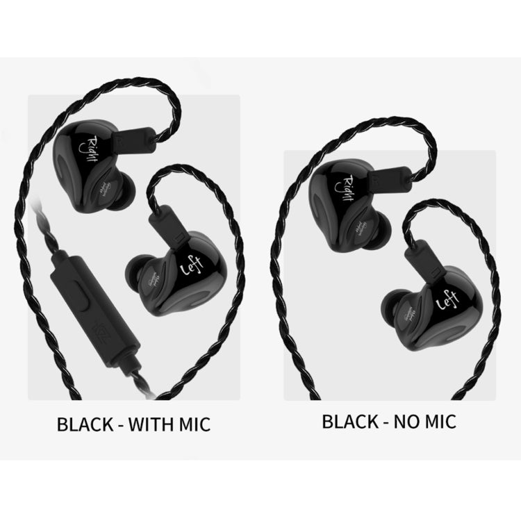 KZ ZS4 Ring Iron Hybrid Drive In-ear Wired Earphone, Standard Version(Black) - In Ear Wired Earphone by KZ | Online Shopping South Africa | PMC Jewellery | Buy Now Pay Later Mobicred