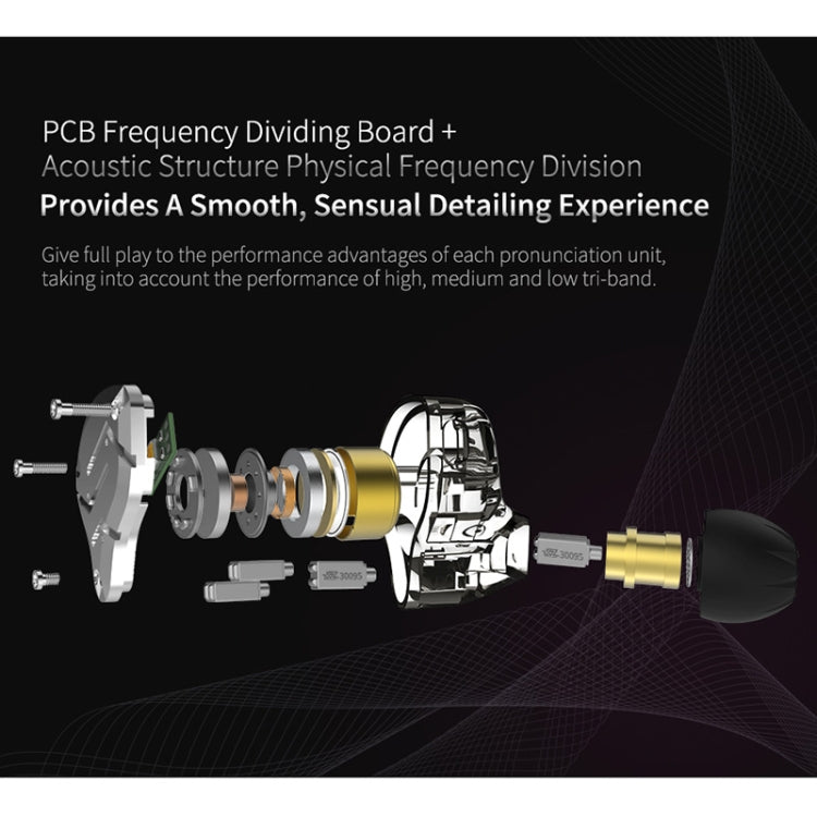 KZ ZS10 Pro 10-unit Ring Iron Gaming In-ear Wired Earphone, Standard Version(Glare Gold) - free shipping - PMC TechLife - Order now!