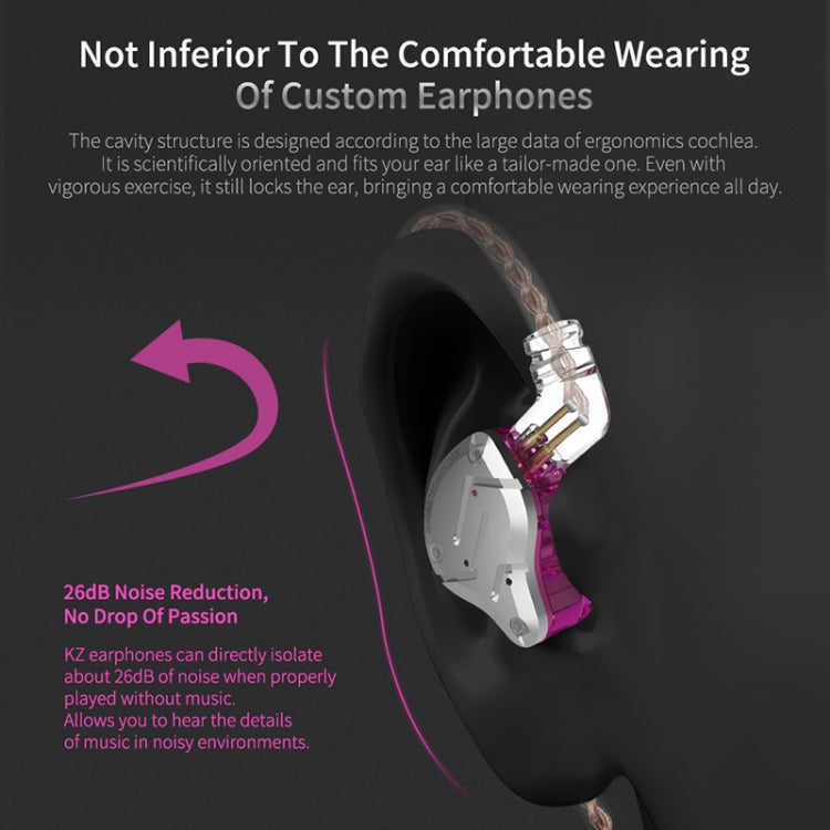 KZ ZS10 Pro 10-unit Ring Iron Gaming In-ear Wired Earphone, Mic Version(Glare Gold) - free shipping - PMC TechLife - Order now!