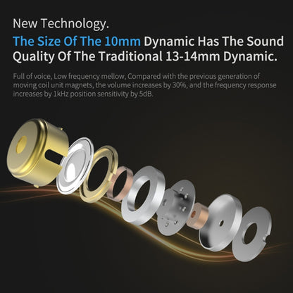 KZ ZSN Pro Ring Iron Hybrid Drive Metal In-ear Wired Earphone, Standard Version(Grey) - In Ear Wired Earphone by KZ | Online Shopping South Africa | PMC Jewellery