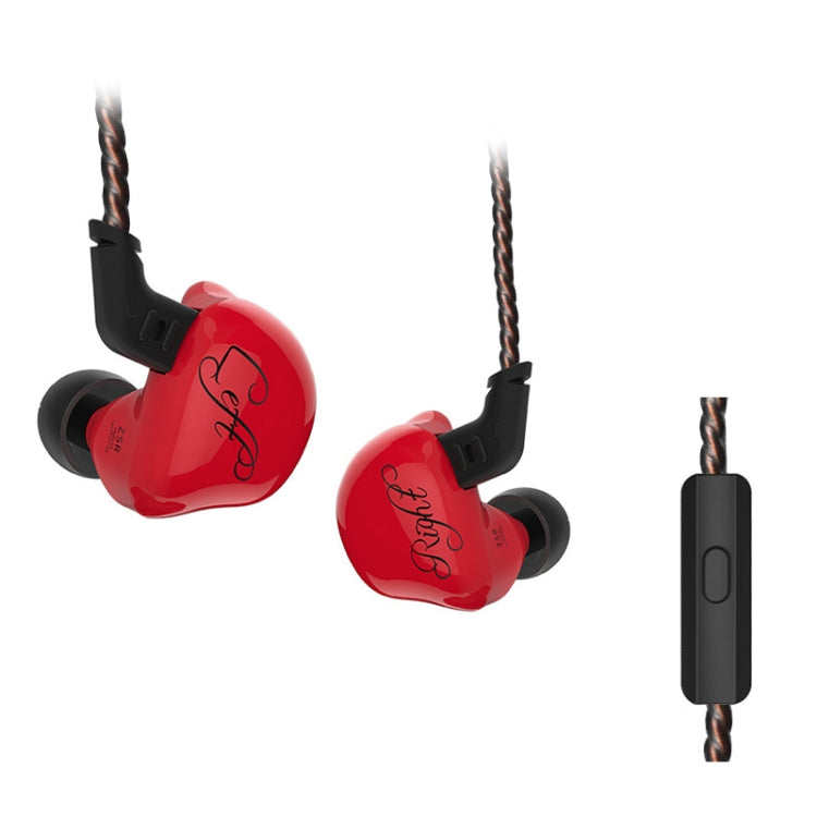 KZ ZSR 6-unit Ring Iron In-ear Wired Earphone, Mic Version(Red) - free shipping - PMC TechLife - Order now!