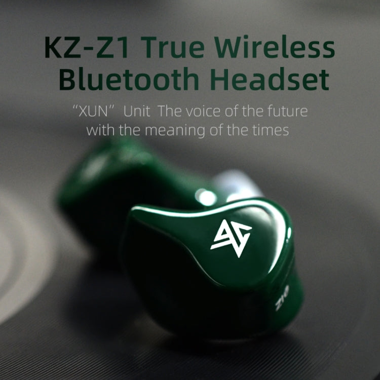 KZ Z1 1DD Dynamic True Wireless Bluetooth 5.0 Sports In-ear Earphone(Green) - In Ear Wired Earphone by KZ | Online Shopping South Africa | PMC Jewellery