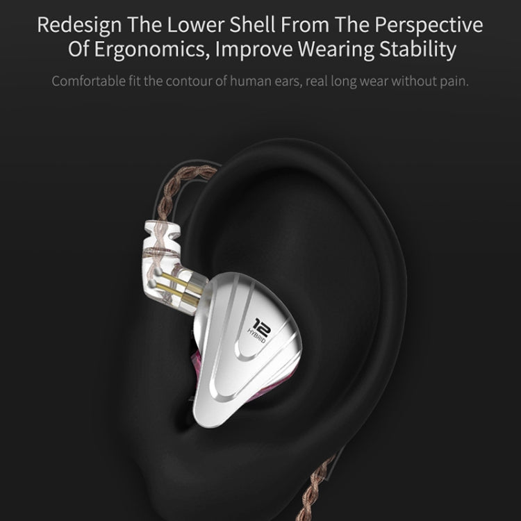 KZ ZSX 12-unit Ring Iron Metal Gaming In-ear Wired Earphone, Standard Version(Black) - In Ear Wired Earphone by KZ | Online Shopping South Africa | PMC TechLife | Buy Now Pay Later Mobicred