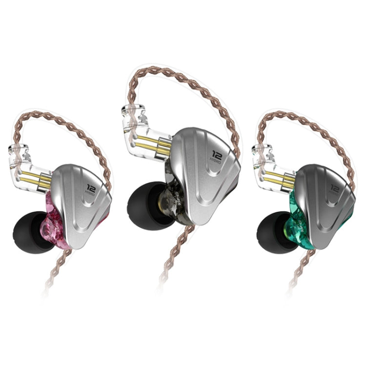 KZ ZSX 12-unit Ring Iron Metal Gaming In-ear Wired Earphone, Mic Version(Black) - In Ear Wired Earphone by KZ | Online Shopping South Africa | PMC Jewellery