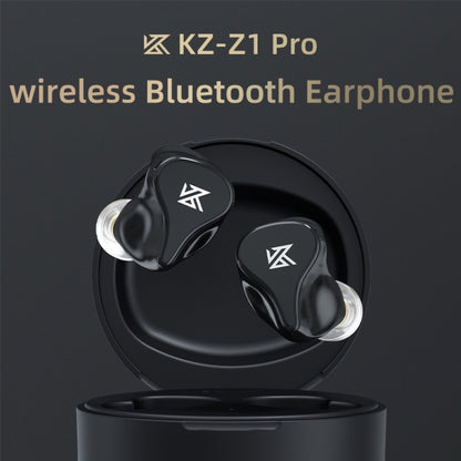 KZ Z1 Pro Dynamic True Wireless Bluetooth 5.2 Sports In-ear Earphone(Black) - In Ear Wired Earphone by KZ | Online Shopping South Africa | PMC Jewellery