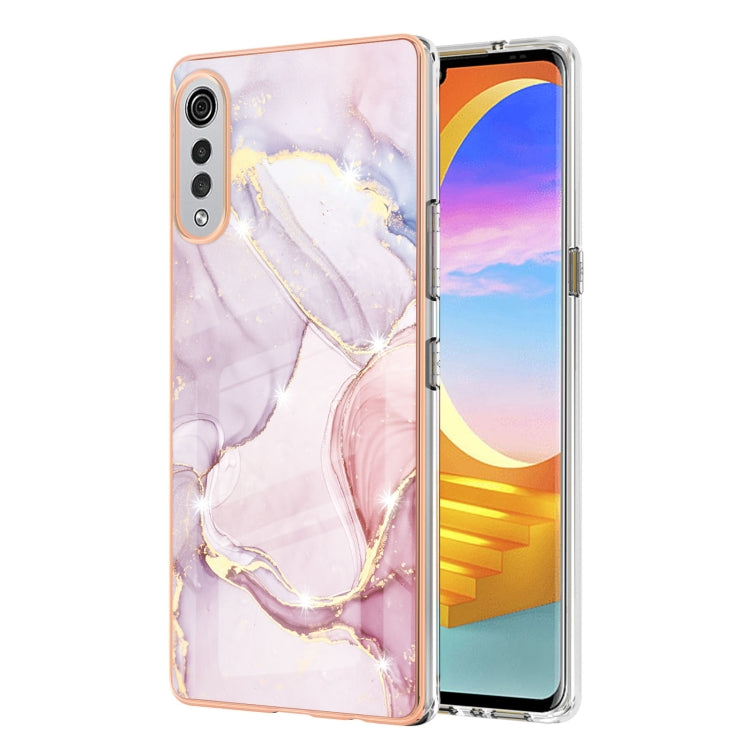 For LG Velvet 5G / 4G Electroplating Marble Pattern Dual-side IMD TPU Shockproof Case(Rose Gold 005) - LG by PMC TechLife | Online Shopping South Africa | PMC TechLife | Buy Now Pay Later Mobicred