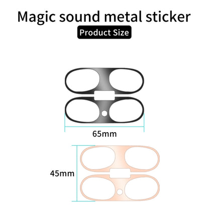 For Beats Studio Buds Wireless Bluetooth Earphone Magic Sound Metal Protective Sticker(Black) - Protective Sticker by PMC Jewellery | Online Shopping South Africa | PMC Jewellery