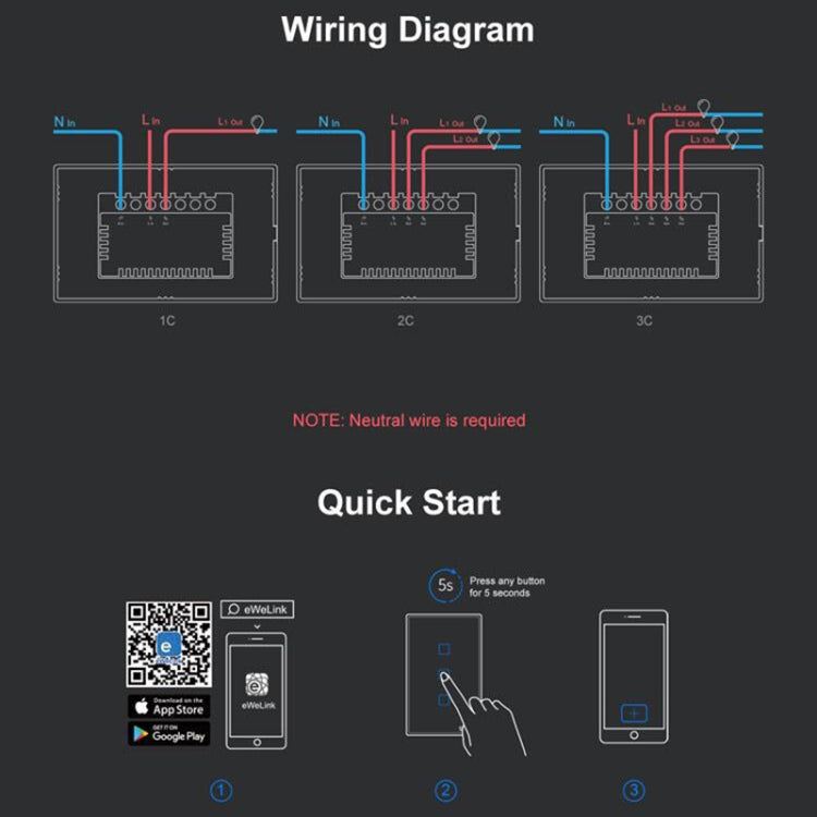 Sonoff T3 US-TX 433 RF WIFI Smart Remote Control Wall Touch Switch, US Plug, Style:Double Buttons - Smart Switch by Sonoff | Online Shopping South Africa | PMC Jewellery | Buy Now Pay Later Mobicred