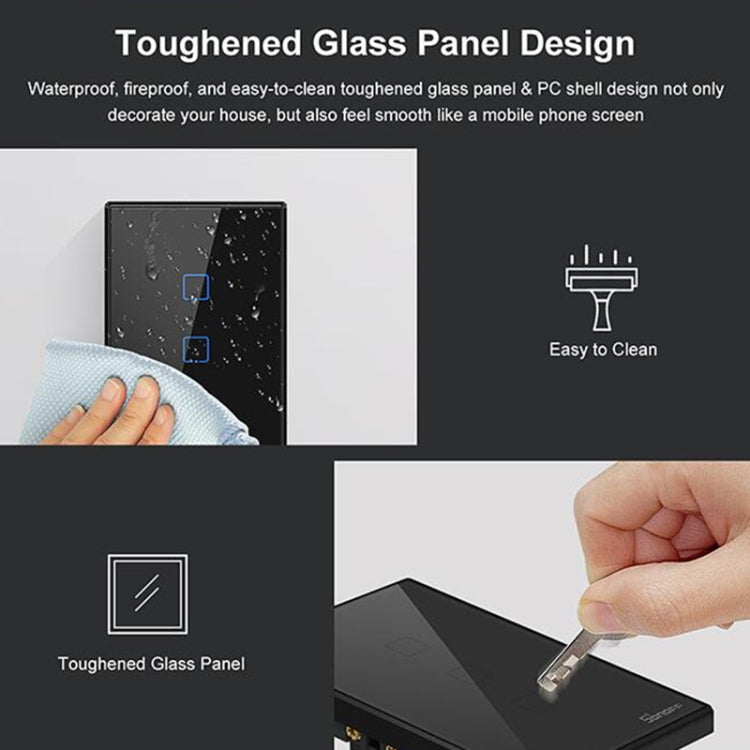 Sonoff T3 US-TX 433 RF WIFI Smart Remote Control Wall Touch Switch, US Plug, Style:Three Buttons - free shipping - PMC TechLife - Order now!