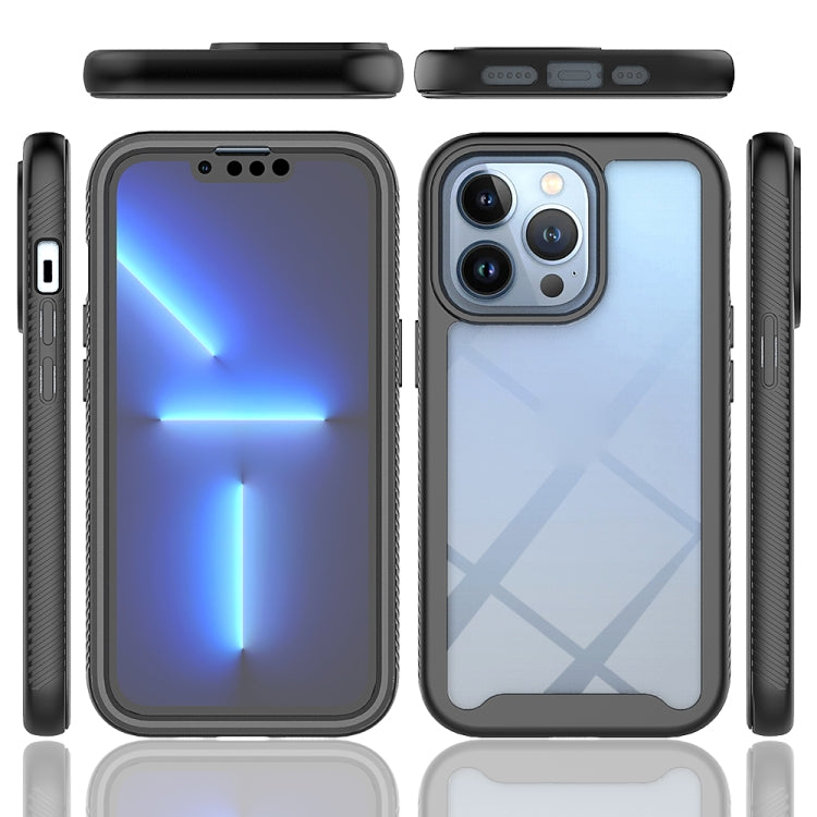 For iPhone 13 Pro Starry Sky Solid Color Series Shockproof PC + TPU Case with PET Film (Black) - iPhone 13 Pro Cases by PMC TechLife | Online Shopping South Africa | PMC TechLife | Buy Now Pay Later Mobicred