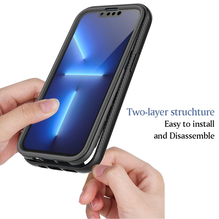 For iPhone 13 Pro Starry Sky Solid Color Series Shockproof PC + TPU Case with PET Film (Black) - iPhone 13 Pro Cases by PMC TechLife | Online Shopping South Africa | PMC TechLife | Buy Now Pay Later Mobicred