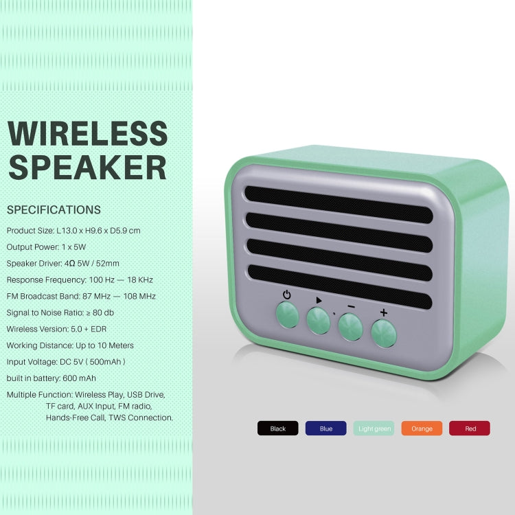 New Rixing NR-102 Mini TWS Bluetooth Speaker(Blue) - Desktop Speaker by NewRixing | Online Shopping South Africa | PMC TechLife | Buy Now Pay Later Mobicred