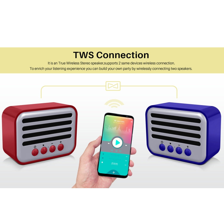 New Rixing NR-102 Mini TWS Bluetooth Speaker(Black) - Mini Speaker by New Rixing | Online Shopping South Africa | PMC Jewellery