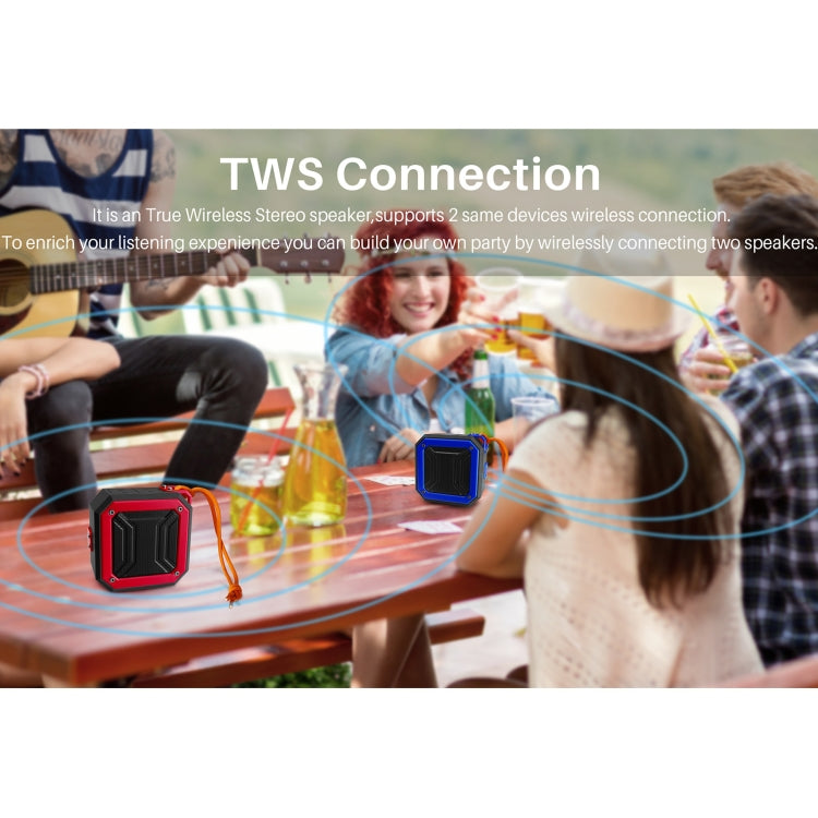 New Rixing NR-103 Mini TWS Bluetooth Speaker with Lanyard(Red) - free shipping - PMC TechLife - Order now!