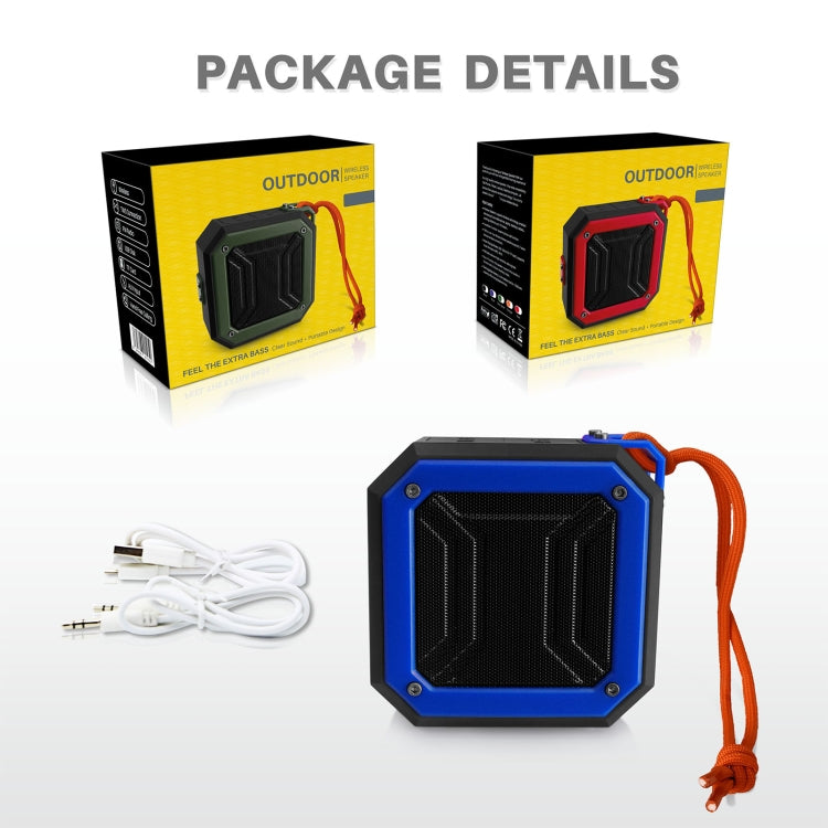 New Rixing NR-103 Mini TWS Bluetooth Speaker with Lanyard(Blue) - Desktop Speaker by NewRixing | Online Shopping South Africa | PMC TechLife | Buy Now Pay Later Mobicred