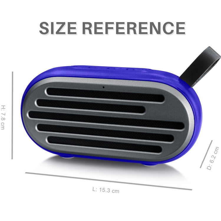 New Rixing NR-105 Mini TWS Metal Bluetooth Speaker Support Hands-free Call / FM(Blue) - free shipping - PMC TechLife - Order now!