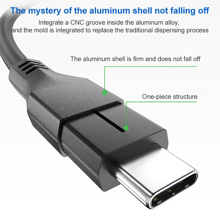 100W USB-C / Type-C 4.0 Male to USB-C / Type-C 4.0 Male Full-function Data Cable for Thunderbolt 3, Cable Length:1m - free shipping - PMC TechLife - Order now!