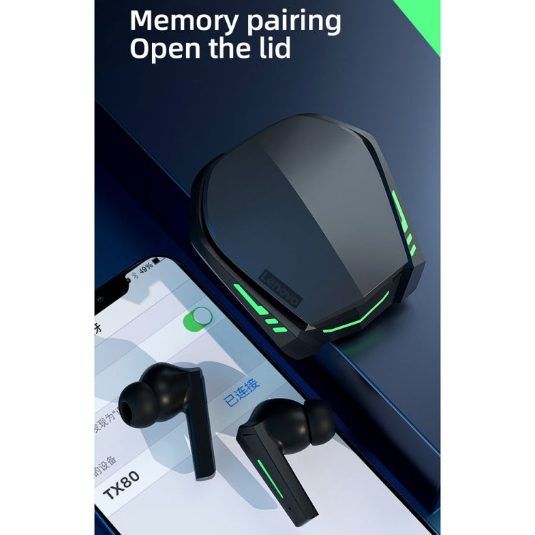 Original Lenovo XT80 TWS Game / Music Dual Mode Bluetooth Earphone with Breathing Light & Charging Box(Black) - free shipping - PMC TechLife - Order now!