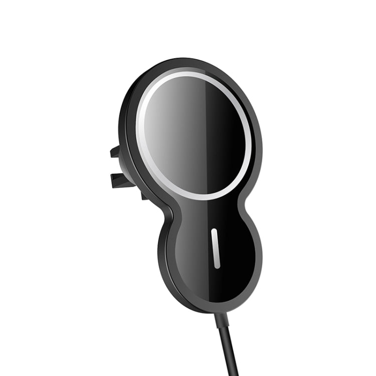 W34 Inverted Gourd-shaped Magnetic Car Wireless Charger Mobile Phone Holder(Black) - Wireless Charger Holders by PMC TechLife | Online Shopping South Africa | PMC TechLife