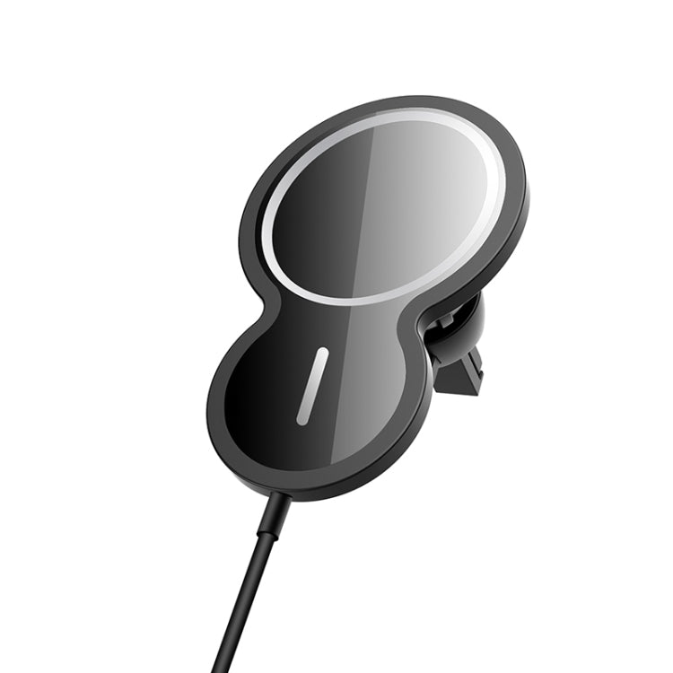 W34 Inverted Gourd-shaped Magnetic Car Wireless Charger Mobile Phone Holder(Black) - Wireless Charger Holders by PMC TechLife | Online Shopping South Africa | PMC TechLife