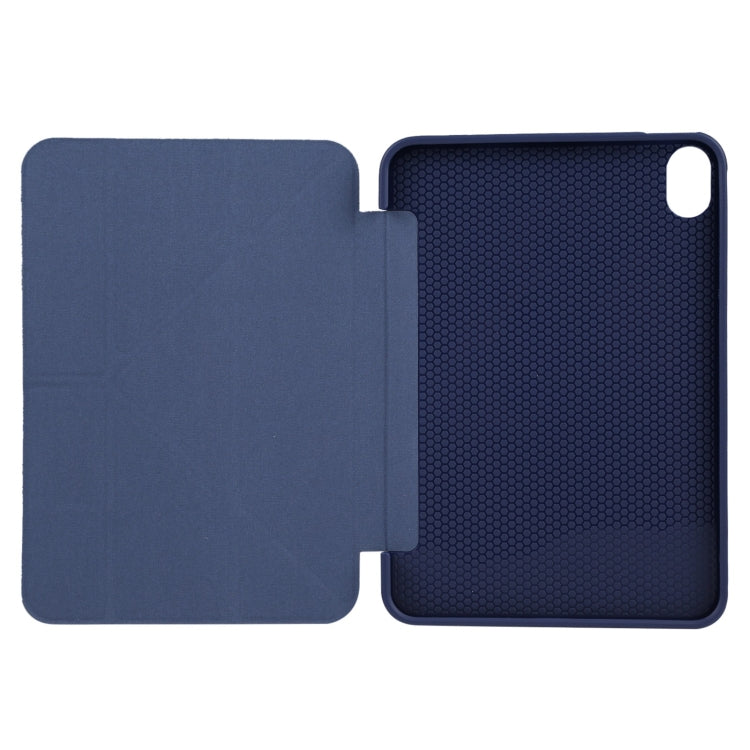 For iPad mini 6 / mini 2024 TPU Horizontal Deformation Flip Leather Tablet Case with Holder(Dark Blue) - free shipping - PMC TechLife - Order now!