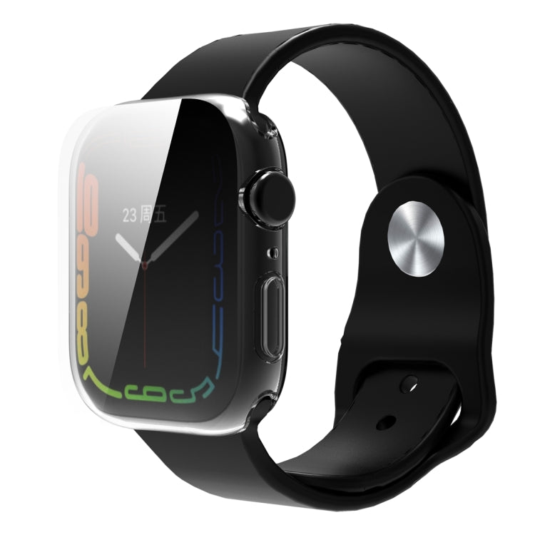Shockproof TPU All-inclusive Electroplate Protective Case For Apple Watch Series 8 / 7 41mm(Transparent) - Watch Cases by PMC TechLife | Online Shopping South Africa | PMC TechLife | Buy Now Pay Later Mobicred