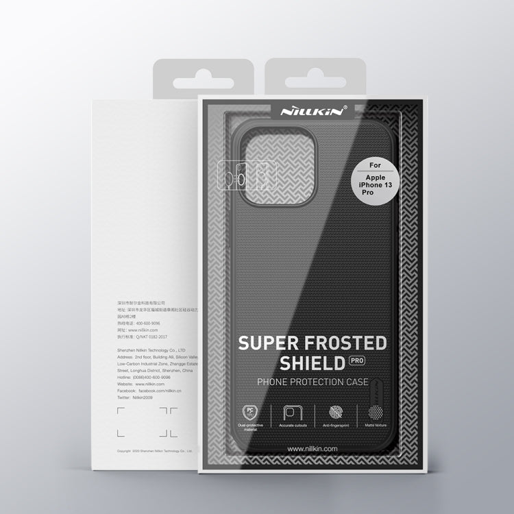For iPhone 13 Pro NILLKIN Frosted Shield Pro Magnetic Magsafe Phone Case (Black) - iPhone 13 Pro Cases by NILLKIN | Online Shopping South Africa | PMC Jewellery