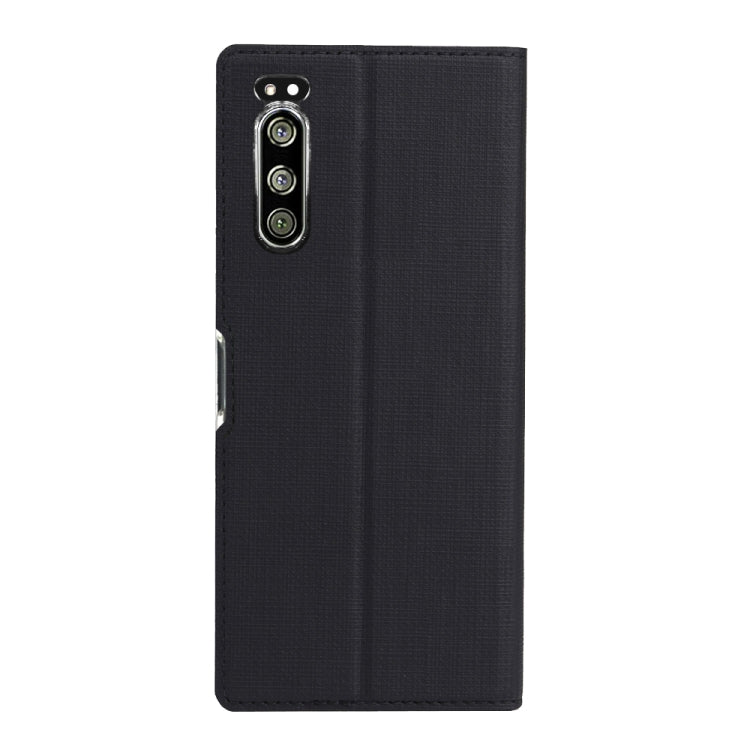 For Sony Xperia 5 ViLi Shockproof TPU + PU Horizontal Flip Protective Case with Card Slot & Holder(Black) - Sony Cases by ViLi | Online Shopping South Africa | PMC TechLife | Buy Now Pay Later Mobicred