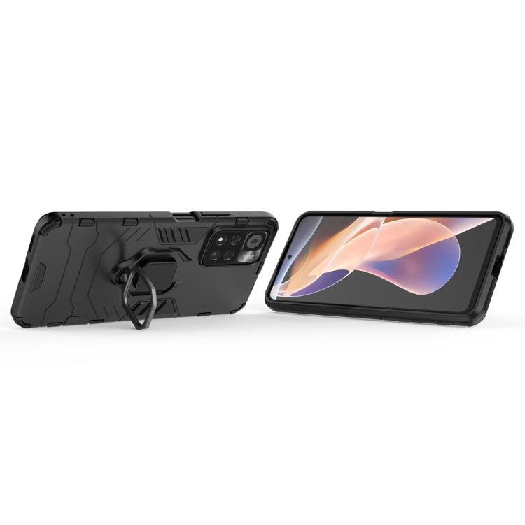 For Xiaomi Redmi Note 11 Pro / Note 11 Pro+ PC + TPU Shockproof Protective Phone Case with Magnetic Ring Holder(Black) - free shipping - PMC TechLife - Order now!