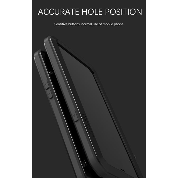 For iPhone 13 Pro LOVE MEI Metal Shockproof Life Waterproof Dustproof Protective Phone Case (Black) - free shipping - PMC TechLife - Order now!
