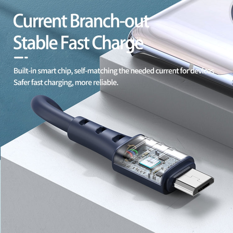 REMAX RC-179m  2.4A Micro USB High Elastic TPE Fast Charging Data Cable, Length: 1m(White) - free shipping - PMC TechLife - Order now!