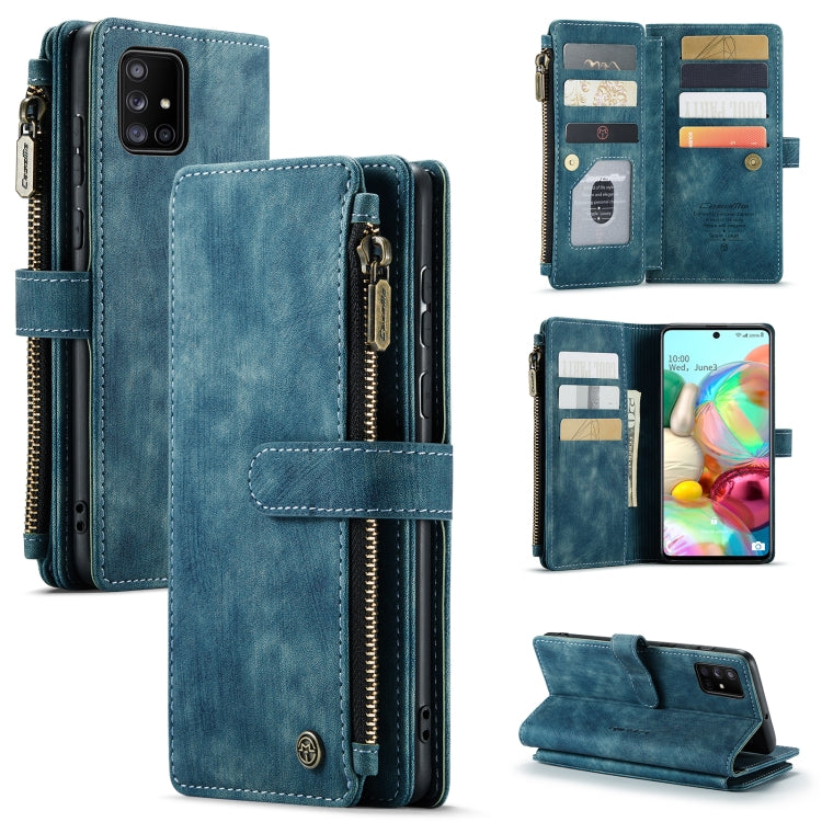 For Samsung Galaxy A71 4G CaseMe-C30 Multifunctional Horizontal Flip PU + TPU Phone Case(Blue) - Galaxy Phone Cases by CaseMe | Online Shopping South Africa | PMC TechLife | Buy Now Pay Later Mobicred