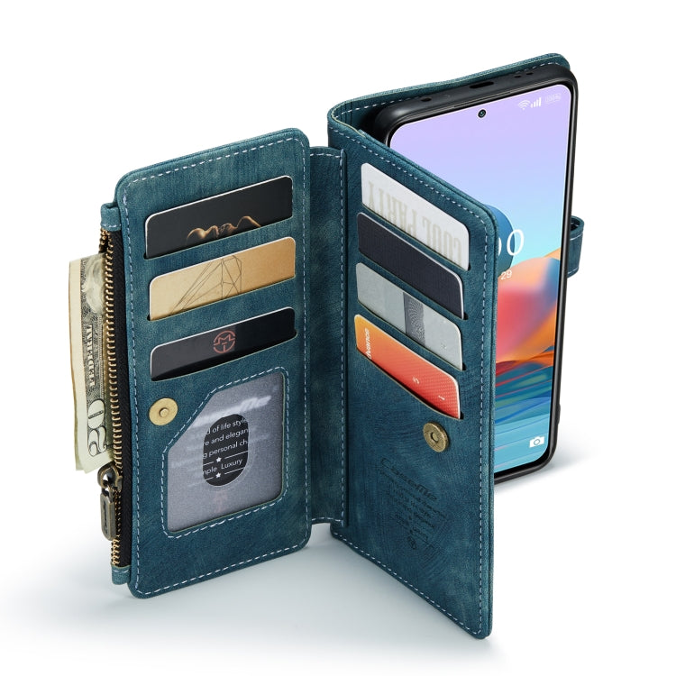 For Xiaomi Redmi Note 10 Pro 4G / Redmi Note 10 Pro Max CaseMe-C30 Multifunctional Horizontal Flip PU + TPU Phone Case(Blue) - Xiaomi Cases by CaseMe | Online Shopping South Africa | PMC TechLife | Buy Now Pay Later Mobicred
