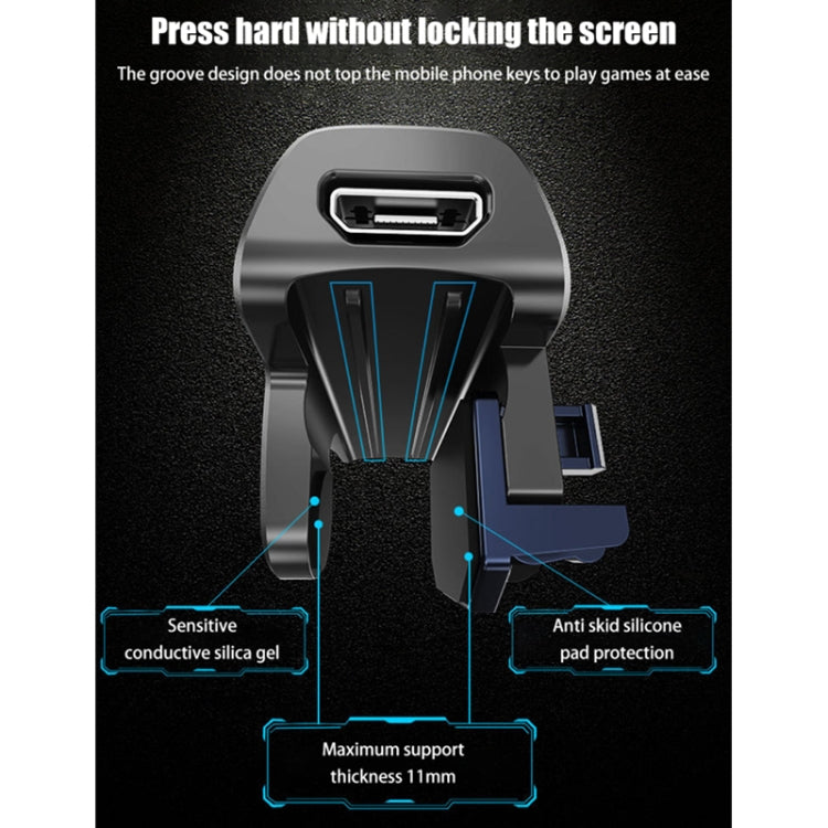 MeMo AK02 Burst Shooting Capacitive Mobile Phone Gamepad(Black) - Handle Shooter by PMC TechLife | Online Shopping South Africa | PMC TechLife