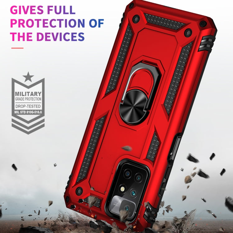 For Xiaomi Redmi 10 Shockproof TPU + PC Phone Case with 360 Degree Rotating Holder(Red) - free shipping - PMC TechLife - Order now!